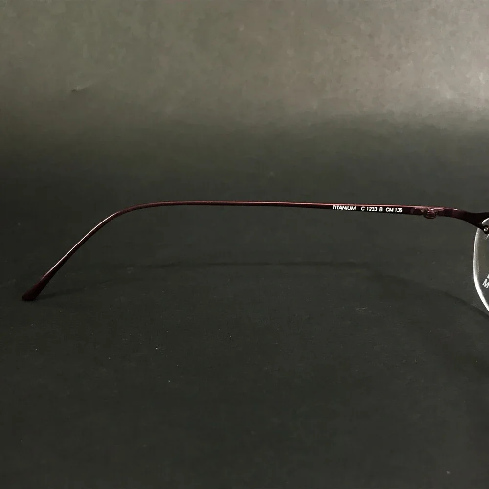 Cerruti 1881 Eyeglasses Frames C1233 B Shiny Purple Half Rim Titanium 52-16-135